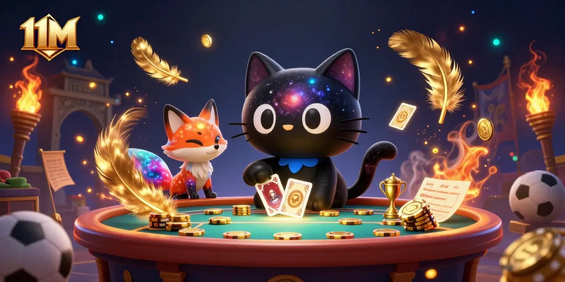 Engage with 11M through vibrant casino-themed cosmic illustration, showcasing dynamic sports betting elements.