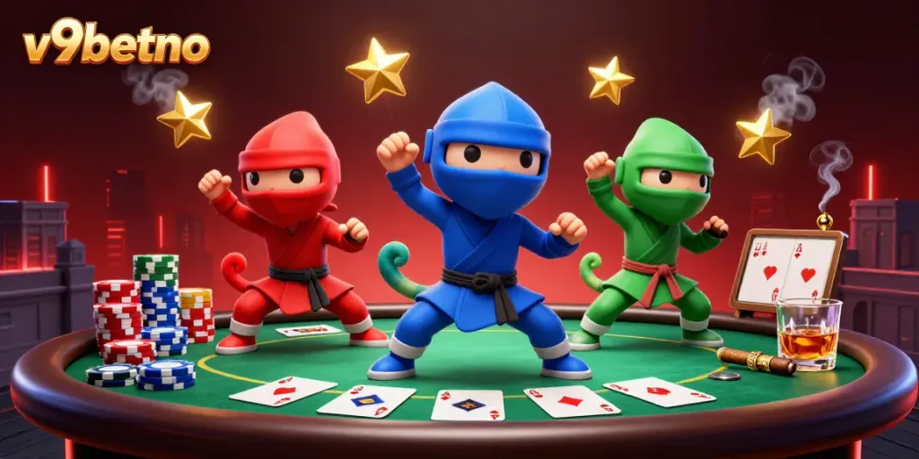 Experience thrilling moments with v9betno's ninja chameleon team in a dynamic poker scene.