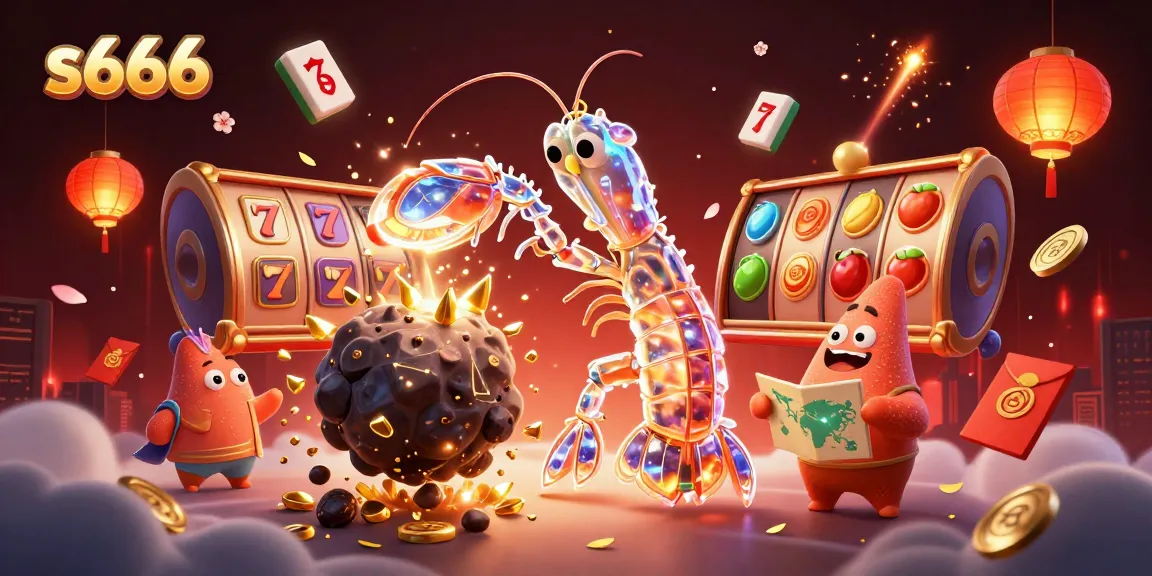 S666 highlights exciting casino gaming with dynamic characters amid a colorful 3D scene.
