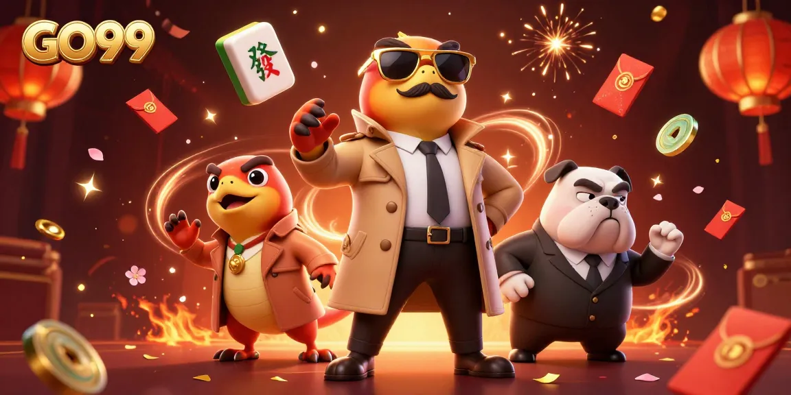 Experience GO99's vibrant casino scene with raptors in disguise and festive elements!