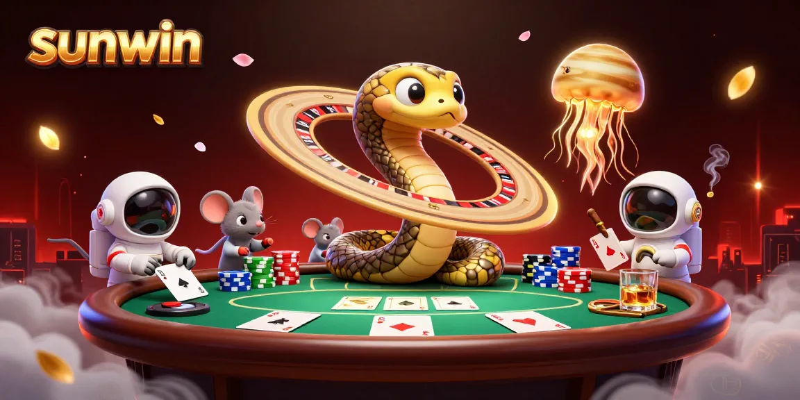 Engage with the sunwin cosmic casino adventure featuring betting astronaut mice and a golden jellyfish dealer.