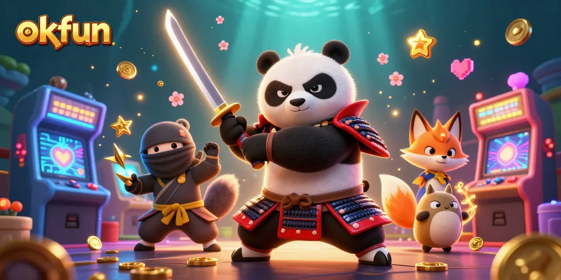 Experience exhilarating gameplay at okfun with dynamic characters in a vibrant casino-themed atmosphere.