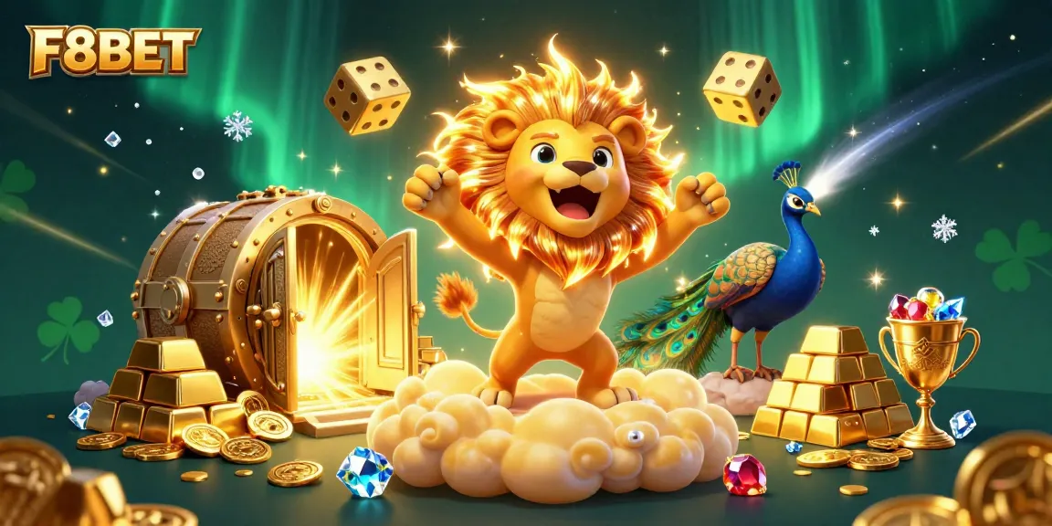 Engaging illustration of F8BET casino featuring vibrant characters and dynamic elements depicting a thrilling gambling experience.