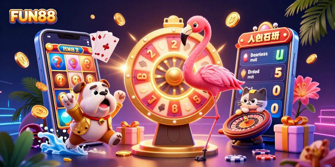 Win big with FUN88 at an exciting casino game showcase featuring vibrant prizes and dynamic gameplay elements.