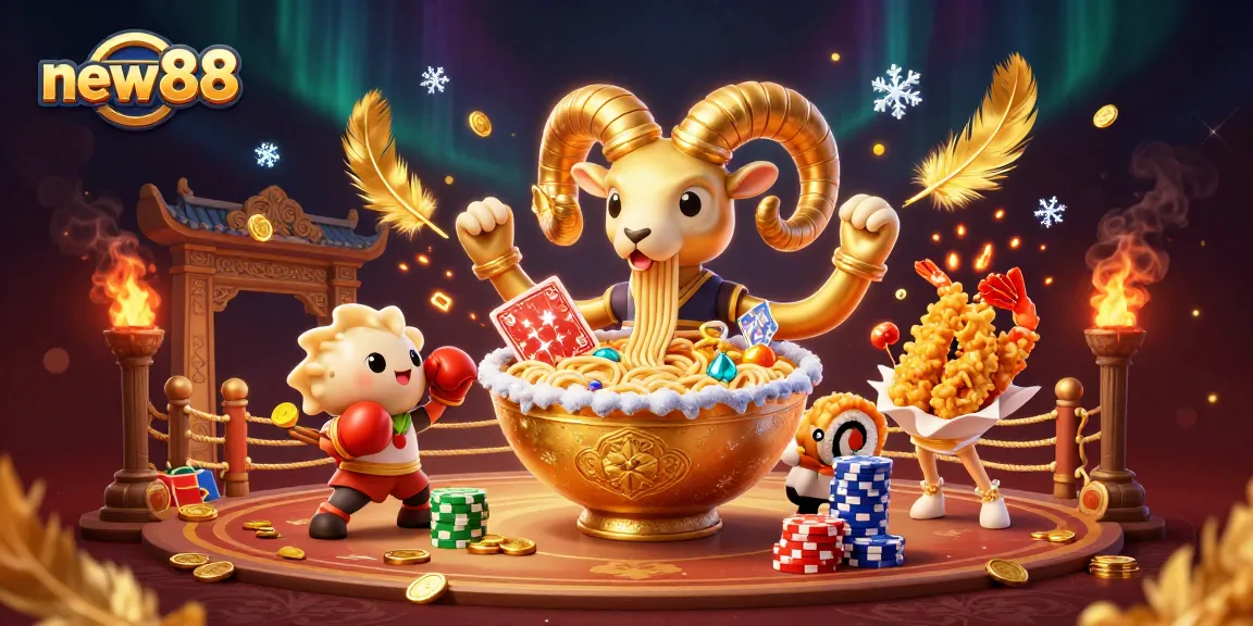 Experience the excitement of new88 with a vibrant casino scene featuring dynamic characters and rich details.
