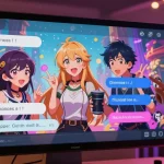 Engaging AI chat hentai experience with animated characters in vibrant digital settings.