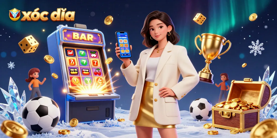 Experience thrilling xóc đĩa gameplay in a vibrant casino scene featuring lively characters and game elements.