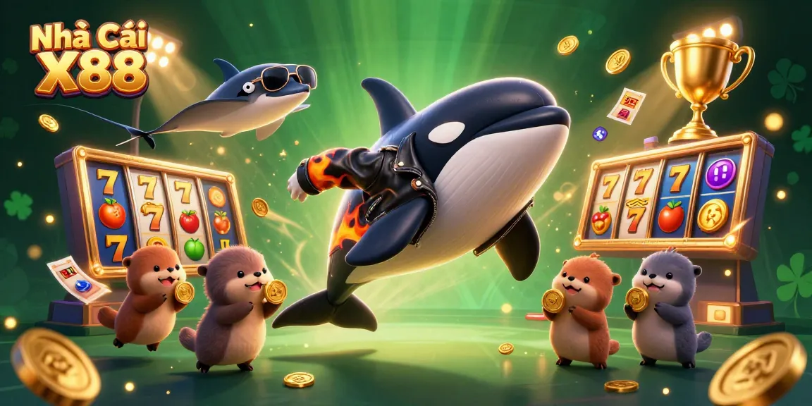 Join the fun at Nhà Cái X88 with exciting slot games, featuring vibrant characters and dynamic gameplay elements.