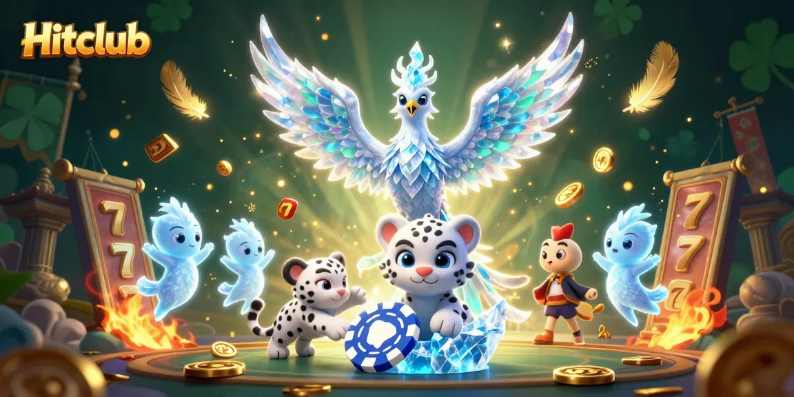 Hitclub players enjoy immersive gaming with an enchanting ice phoenix and charming characters.
