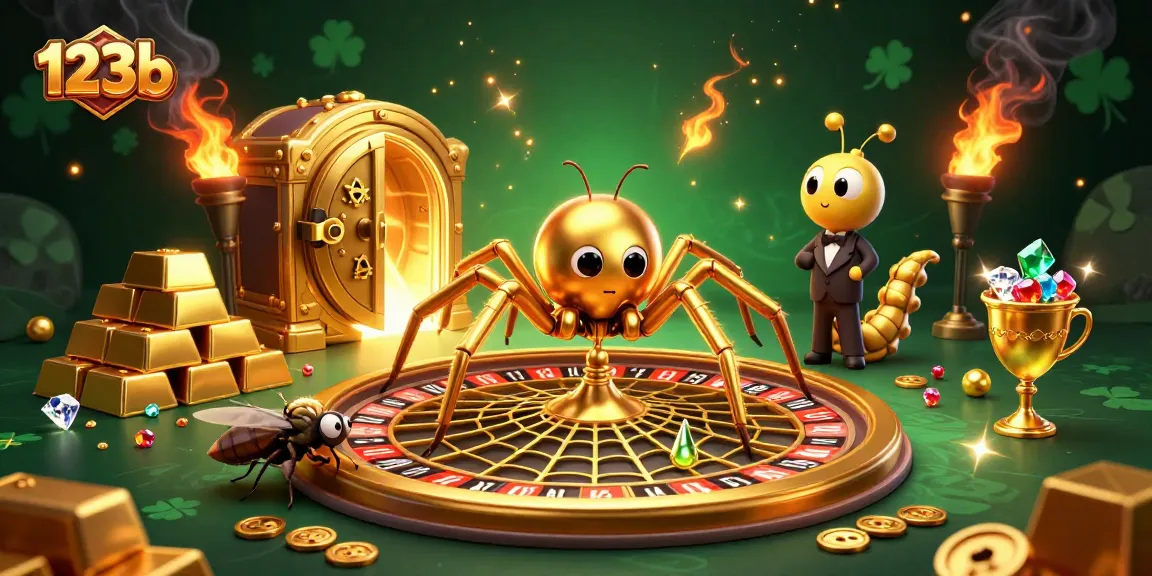 Experience engaging bets at 123b with a dynamic roulette wheel scene featuring animated characters.