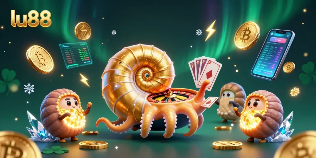 Experience thrilling gameplay at lu88 with vibrant nautilus and crypto casino elements.