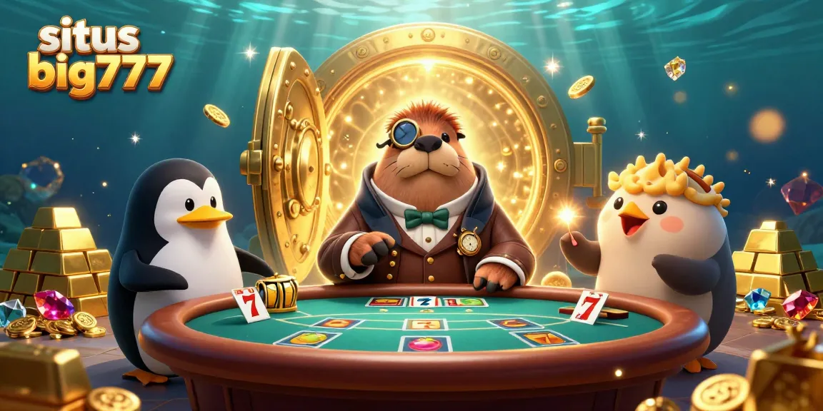 Engage with the vibrant underwater world at situs big777 featuring a jolly walrus, sophisticated dealer, and bluffing pufferfish.