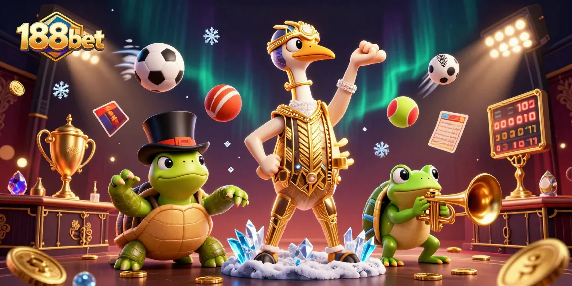 Bet at 188bet with dynamic sports scenes, showcasing thrilling gameplay and vibrant colors.