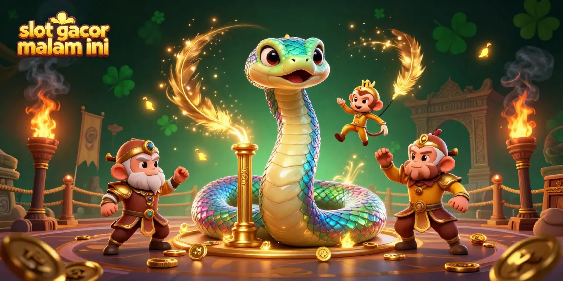 Winning at slot gacor malam ini with vibrant characters and thrilling gambling elements