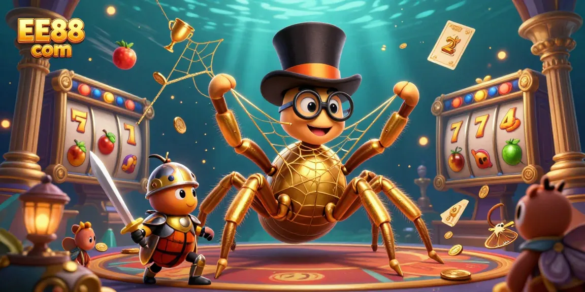 Experience thrilling moments at EE88 com with vibrant slot games and dynamic characters in an enticing casino scene.