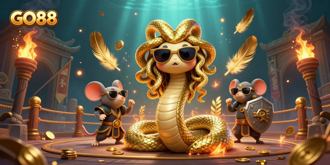Experience thrilling moments at GO88 with dynamic Medusa, warrior mouse, and exciting casino elements.