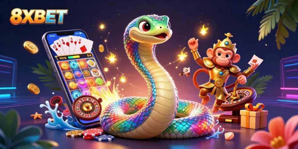 Experience exhilarating wins with 8XBET's vibrant casino scene and thrilling gameplay elements.
