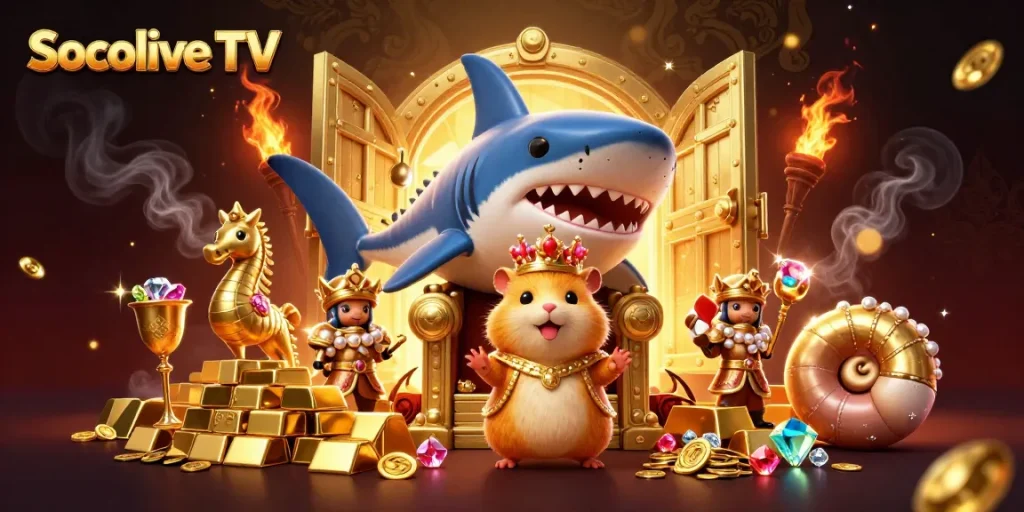 Bet on excitement with Socolive TV's captivating gold treasures scene, inviting gamblers to explore!