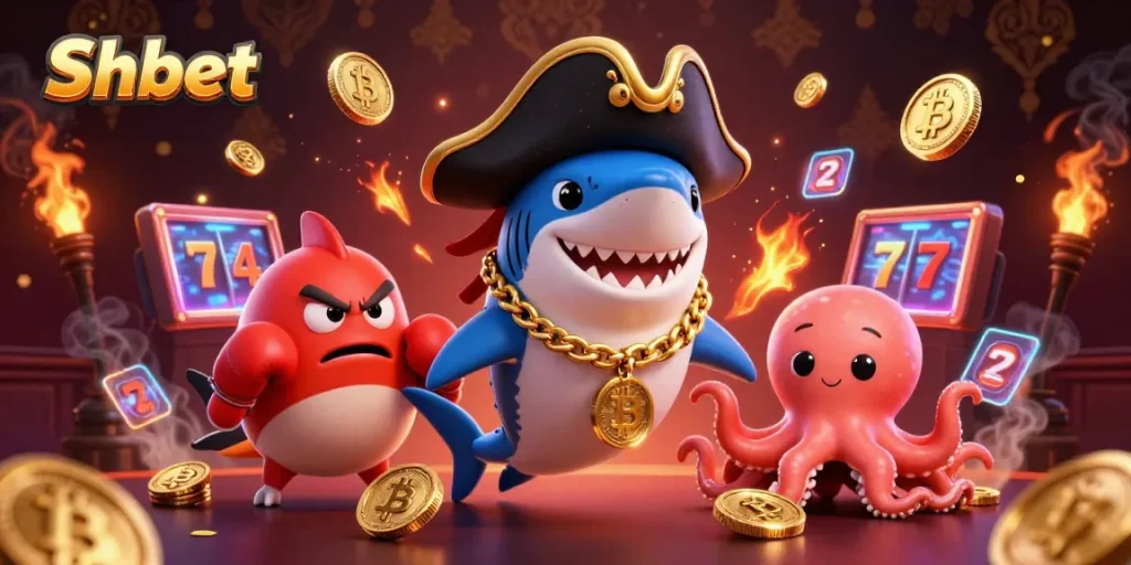 Engage with Shbet through this lively 3D casino scene showcasing excitement and winning potential.