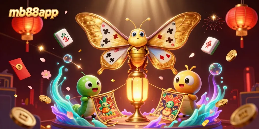 Engage with the exciting world of mb88app featuring a vibrant 3D casino scene with captivating elements.